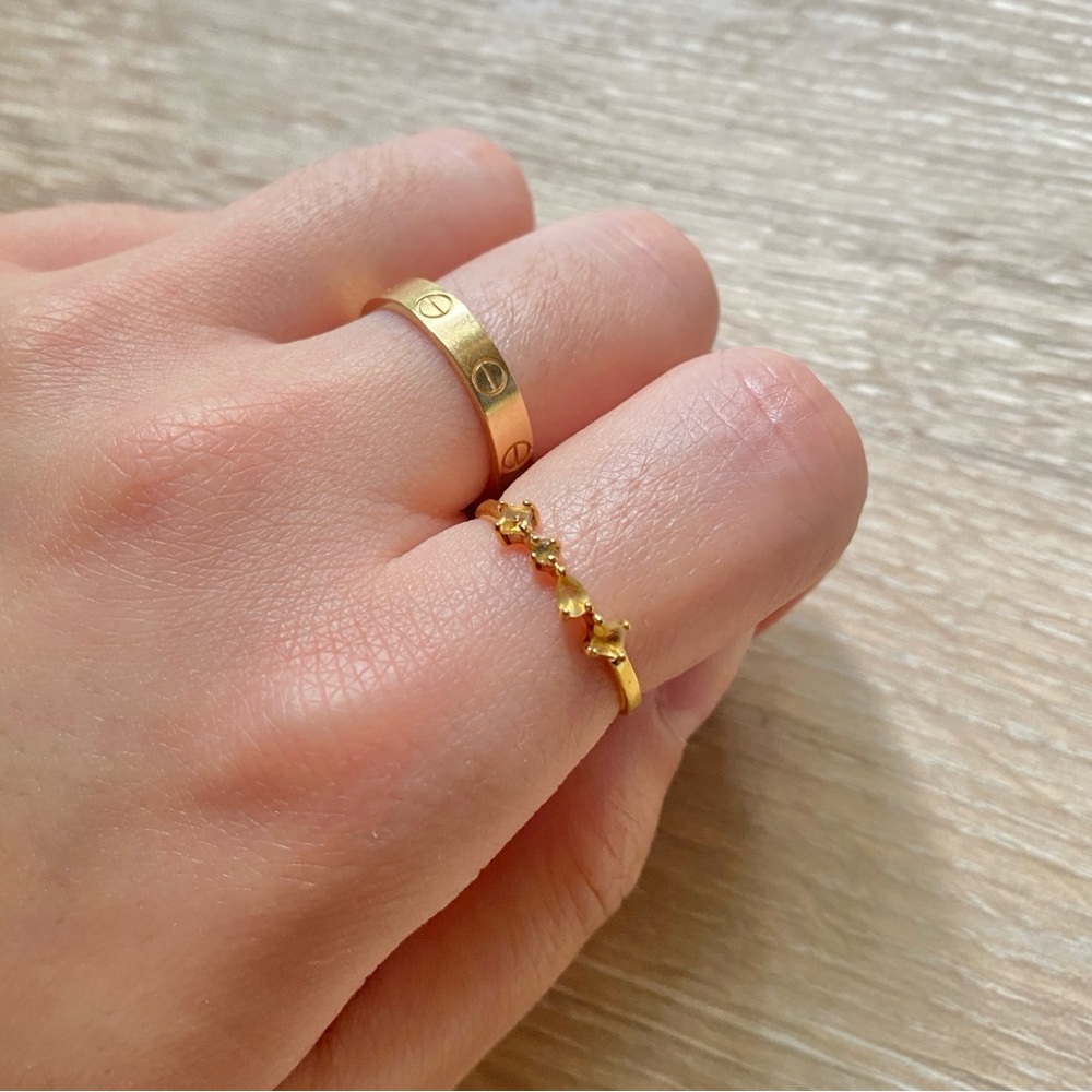 Linjer Ilse Ring - Citrine - Size 6 💛